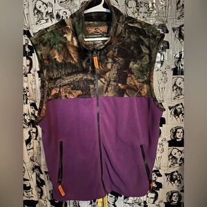 VTG Trail Crest Camo/Purple Fleece Vest